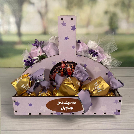 eJOYA Yeni İşinde Başarılar Kişiye Özel Resimli, Kokulu Taş Aranjmanı Ve Çikolatası 116303